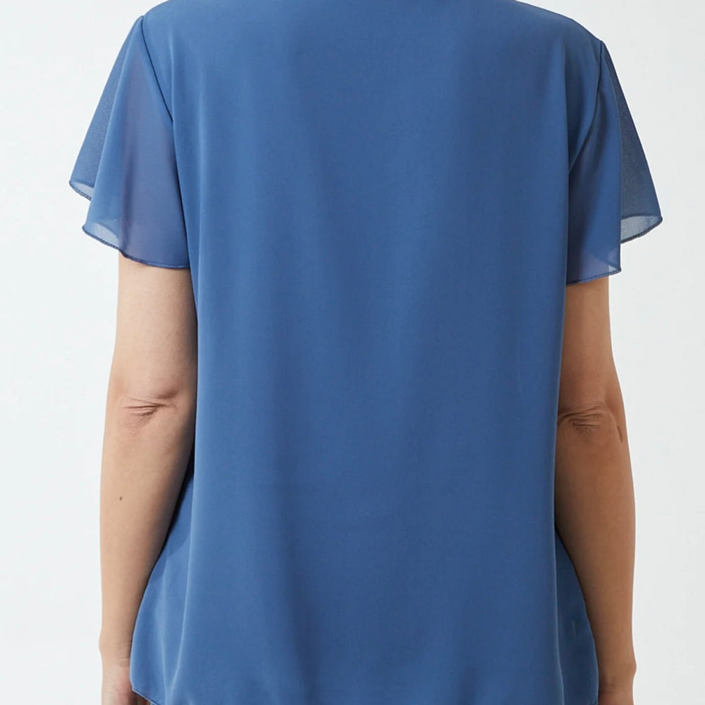 
                      
                        Necklace Pleated Top - Blue
                      
                    