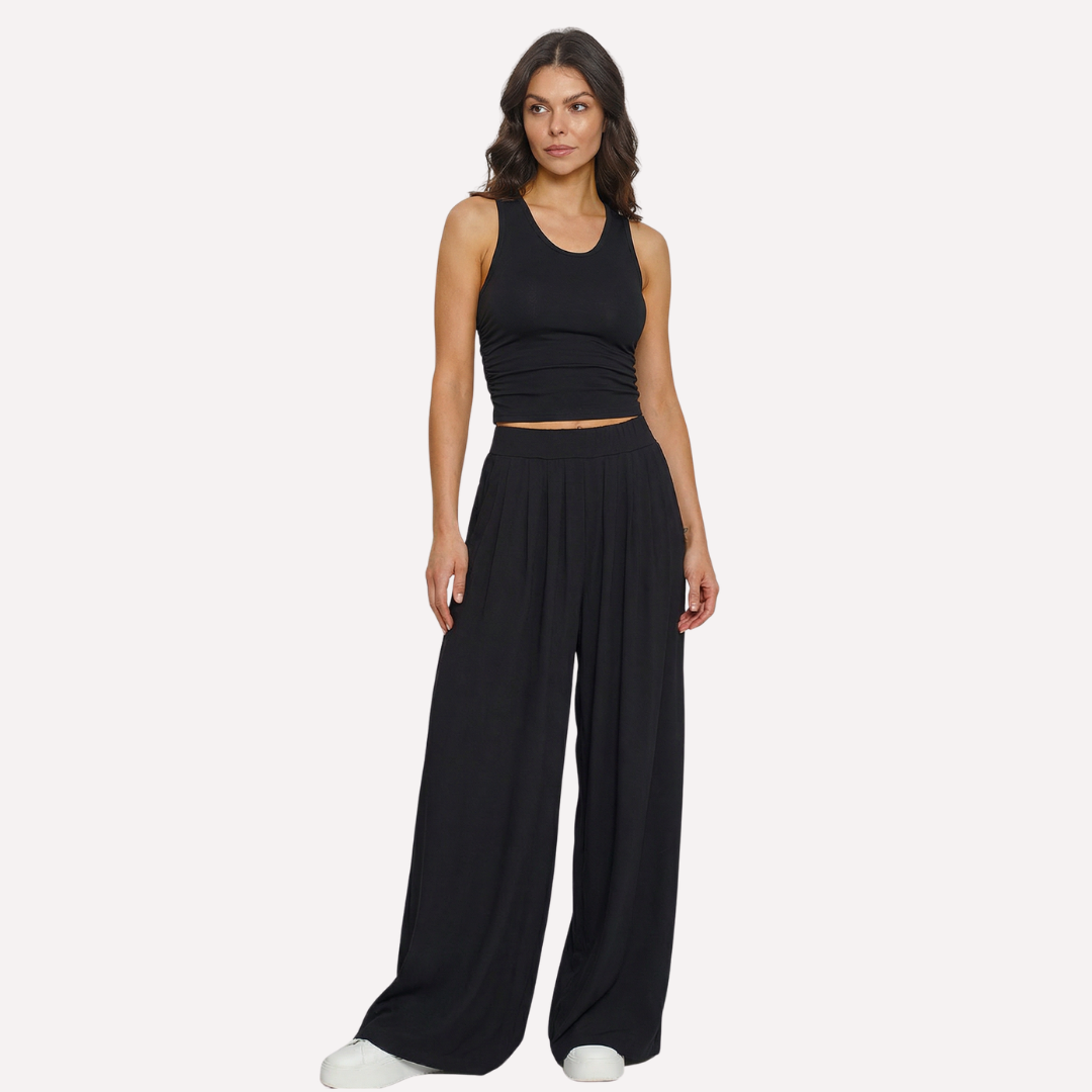 Top & Wide-Leg Trousers Set