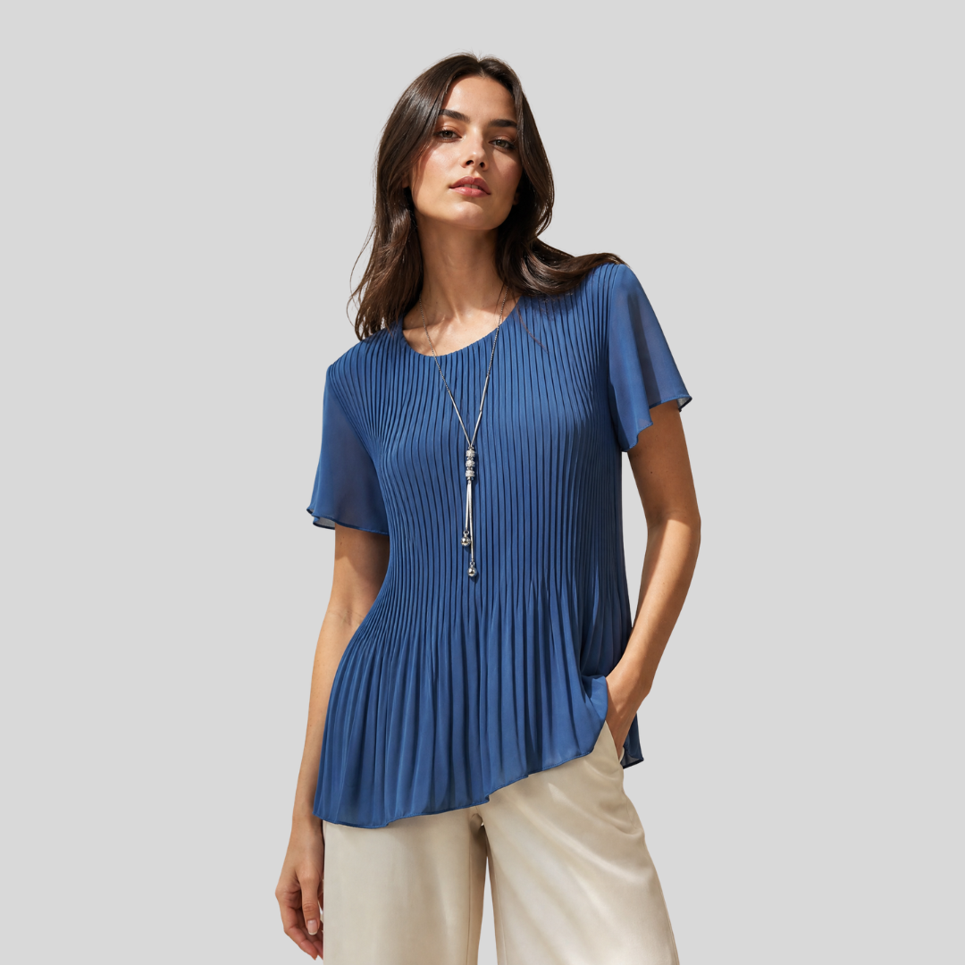 Pleated Top - Blue