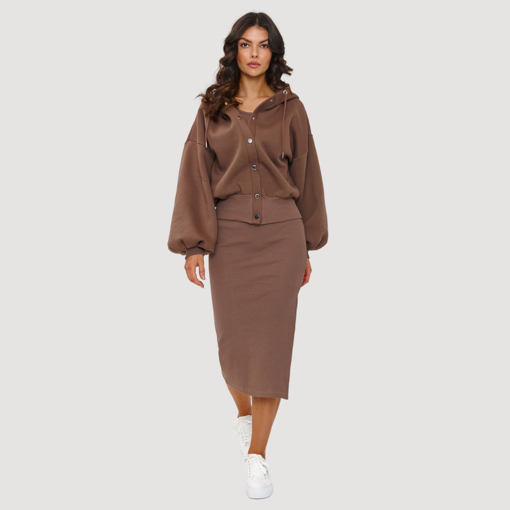 
                      
                        Dress & Zip-Up Hoodie Set
                      
                    
