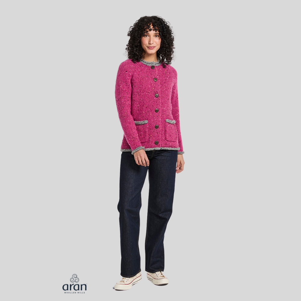
                      
                        Donegal Cardigan with Contrast Detailing
                      
                    