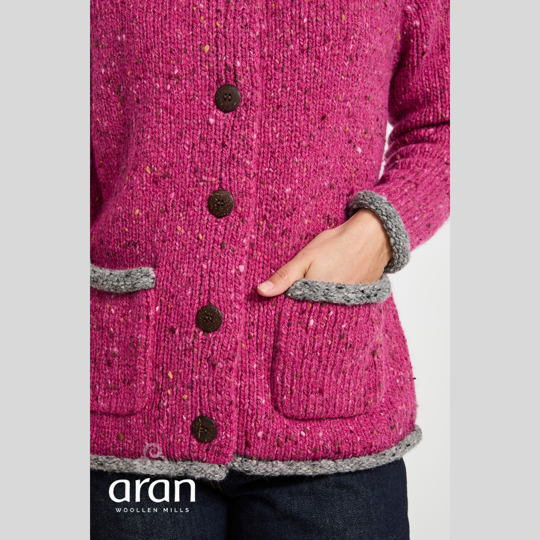 Donegal Cardigan with Contrast Detailing