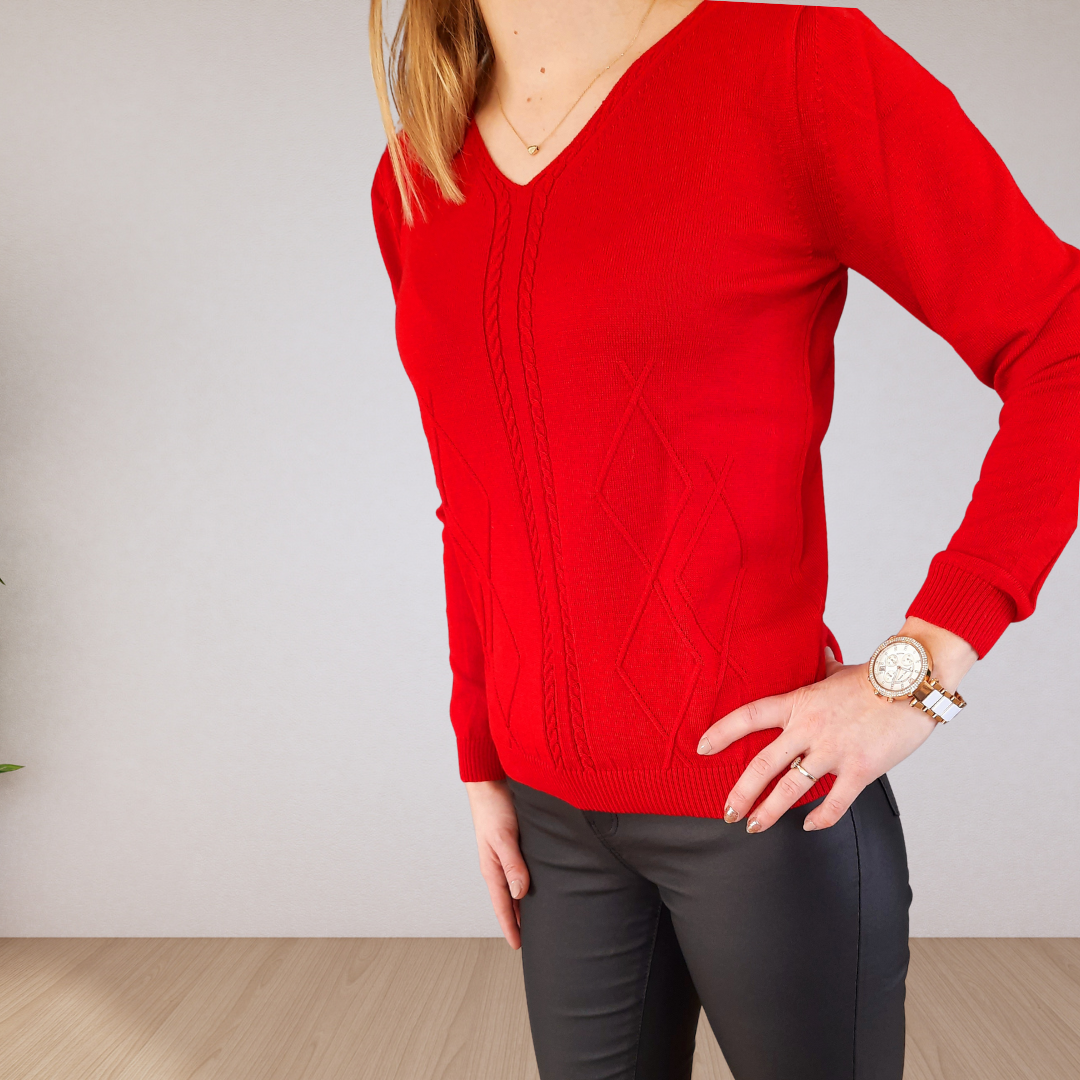 Merino Cashmere V- Neck Jumper